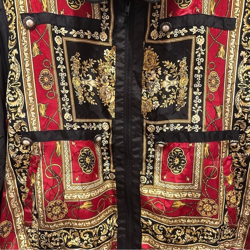 Vintage 80s FORELLI Bomber Jacket Windbreaker Versace Inspired SAMPLE Rare 18 - Picture 3 of 8
